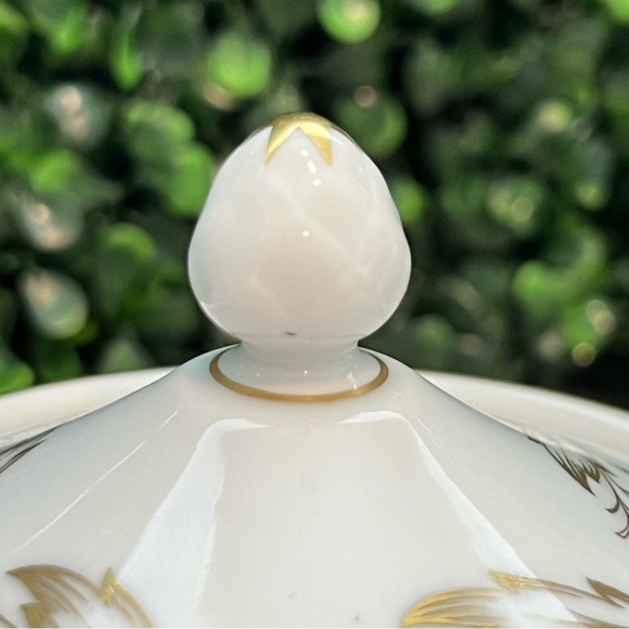 Royal Tettau Princess Blue Green Gold | Creamer & Covered Sugar Bowl Set Germany - Picture 11 of 16